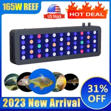 Phlizon 165W Marine LED Aquarium Reef Light Full Spectrum Coral Tank Light 24"