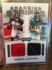 DESEAN JACKSON 2020 PLAYOFF CHANGING STRIPES DUAL TAMPA BAY EAGLES JERSEY PATCH!