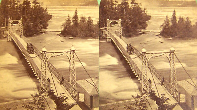 Niagara Falls, Burning Spring, Suspension Bridge, Imperial Mount, carriage