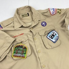 BOY SCOUTS Of America Shirt Mens Small VENTED Uniform BSA Microfiber Scout