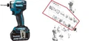 Makita Japan Genuine TD173DZ Series repair parts bit holder , hammer etc