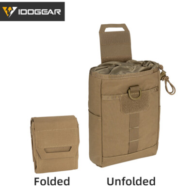 Poche De Vidage Pliable IDOGEAR – Sac Poubelle Tactique MOLLE – Militaire – Neuf
