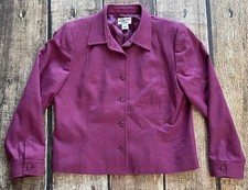 VINTAGE PENDLETON 100 WOOL MADE IN USA BLAZER JACKET RARE PURPLE WOMENS 14 EUC