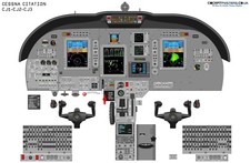 Cessna Citation Cockpit Poster - Citazione CJ1 CJ2 CJ3