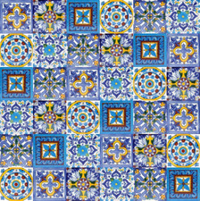 Piastrelle Messicane Talavera 30 pezzi Patchwork Mattonelle Colorati - Armando