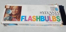 Vintage Sylvania Blue Dot Flashbulbs 8 Blue Bulbs Press 25B w/'60s Original Box