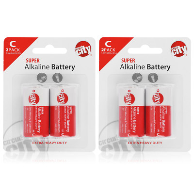 Circuit City C-Cell Enhanced Performance Alkaline Batteries  (4 Pack)