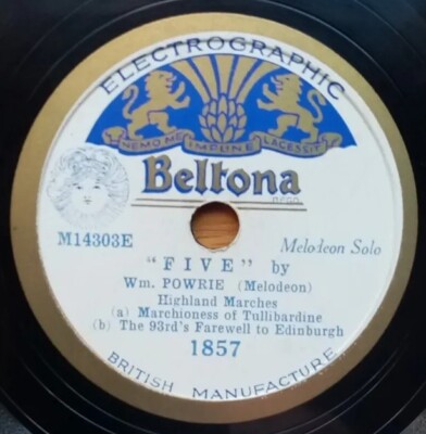 William Powrie ''Five'' / ''Sax'' (1932) 78rpm 10'' Bel 1857 EX+