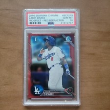 2016 Bowman Chrome Prospects Red Refractors #BCP219 Yadir Drake/5  RARE PSA 10