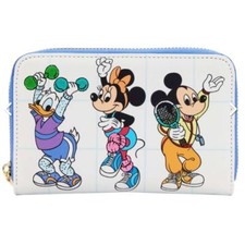 Loungefly Disney Mousercise 80s Retro-Inspired Workout Zip-Around Wallet
