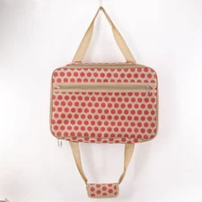 Home Essentials Insulated Casserole Dish Case Zip Jute Zip Polka Dot Tote Case