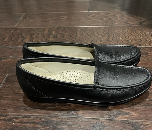 SAS Tripad Loafers Woman Size 9 Black Leather Simplify Moccasin - Picture 5 of 7