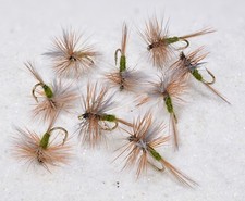 12 Flies Blue Winged Olive Dry Fly  Mustad Signature Fly Fishing Hooks