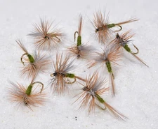 12 Flies Blue Winged Olive Dry Fly  Mustad Signature Fly Fishing Hooks