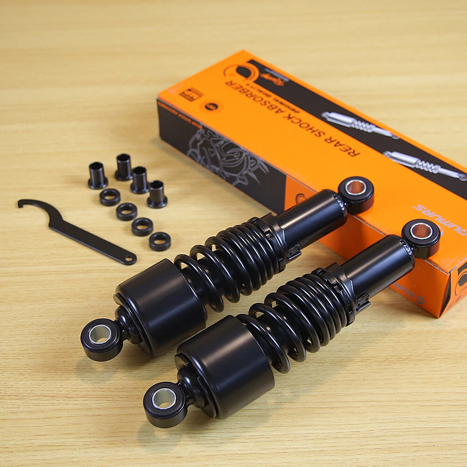 Pair 10.5" Shocks Absorber Suspension For Harley Touring Electra Glide Road King - Изображение 2 из 4