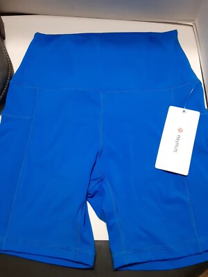 HeyNuts Essential Shorts 6'' With Pockets Size S 4/6 Poolside Blue NWT