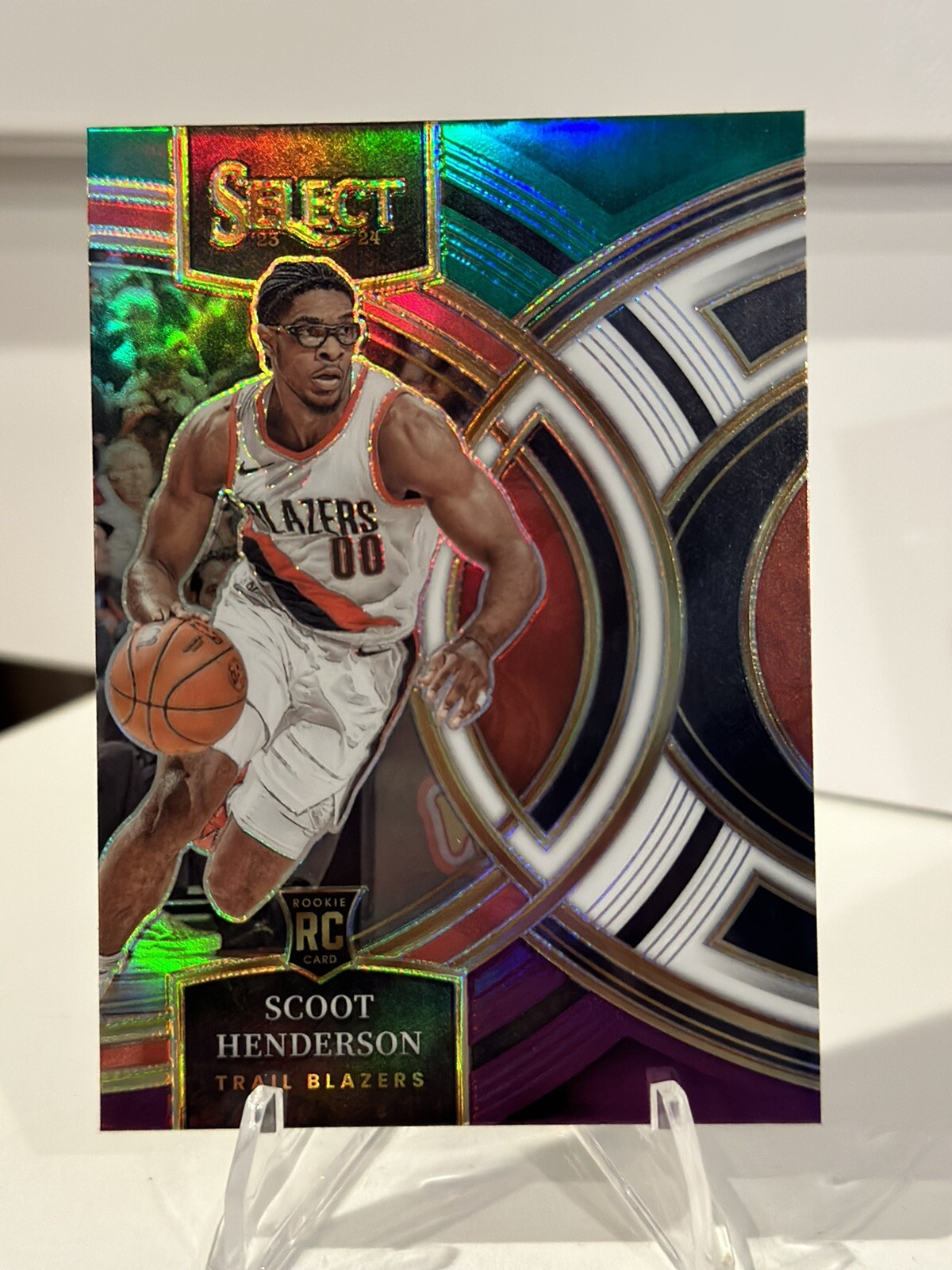 2023-24 Select Scoot Henderson Premier Level RC Green/White/Purple Prizm