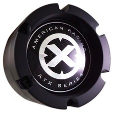 Atx Series American Racing Matte Black Wheel Center Hub Caps 5 Snap-in 391k132