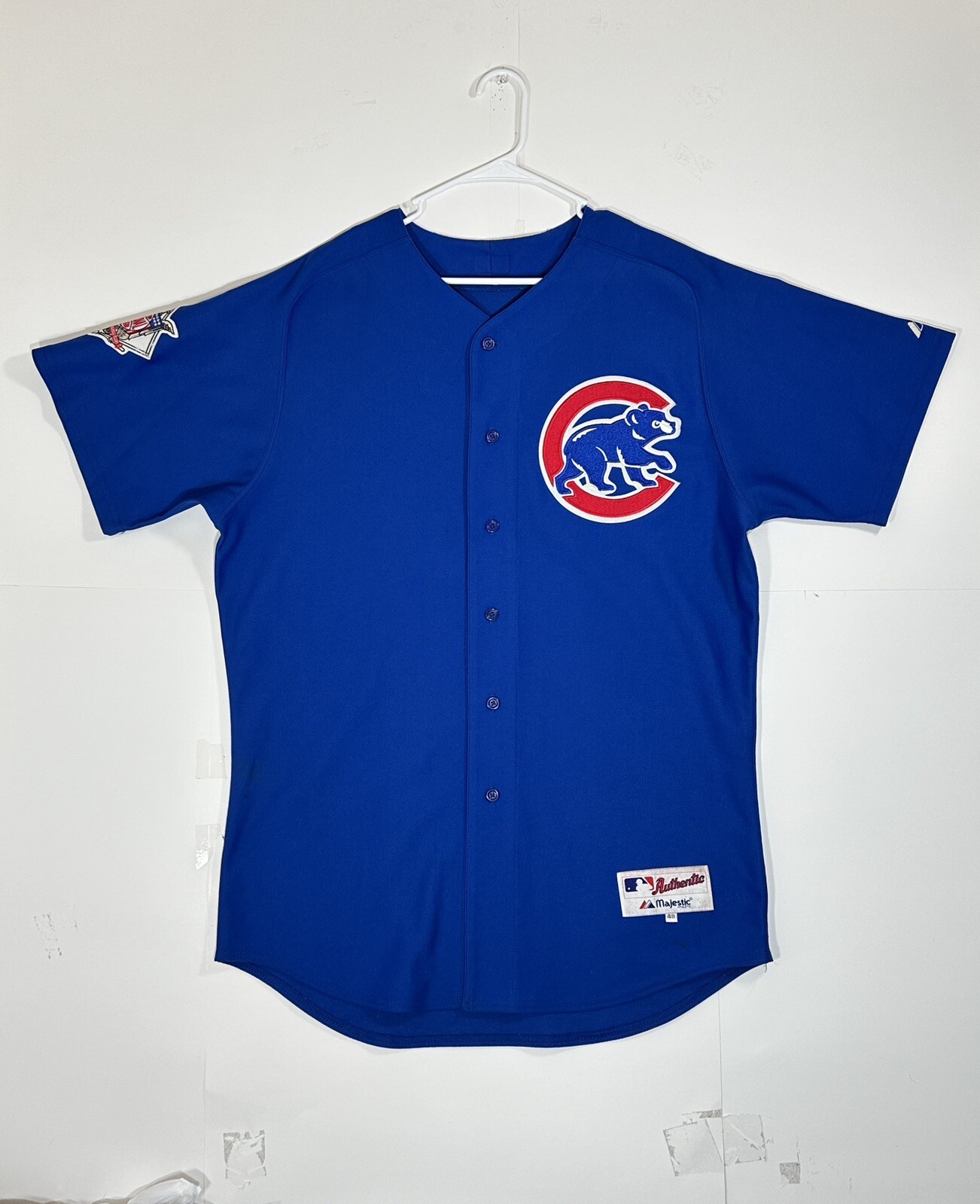 Majestic Chicago Cubs Greg Smith #16 Jersey Size 48 Authentic MLB Sewn Blue USA