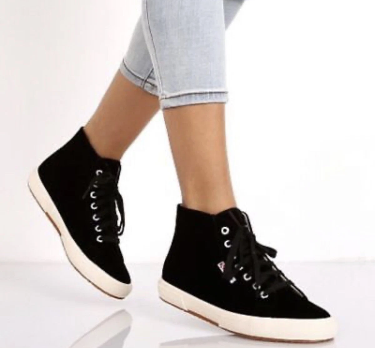 Velvet high store top superga