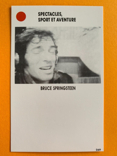RARE MUSIC STAR BRUCE SPRINGSTEEN ROOKIE CARD FRENCH EDITION 1987 TUNNEL OF LOVE - Afbeelding 1 van 2