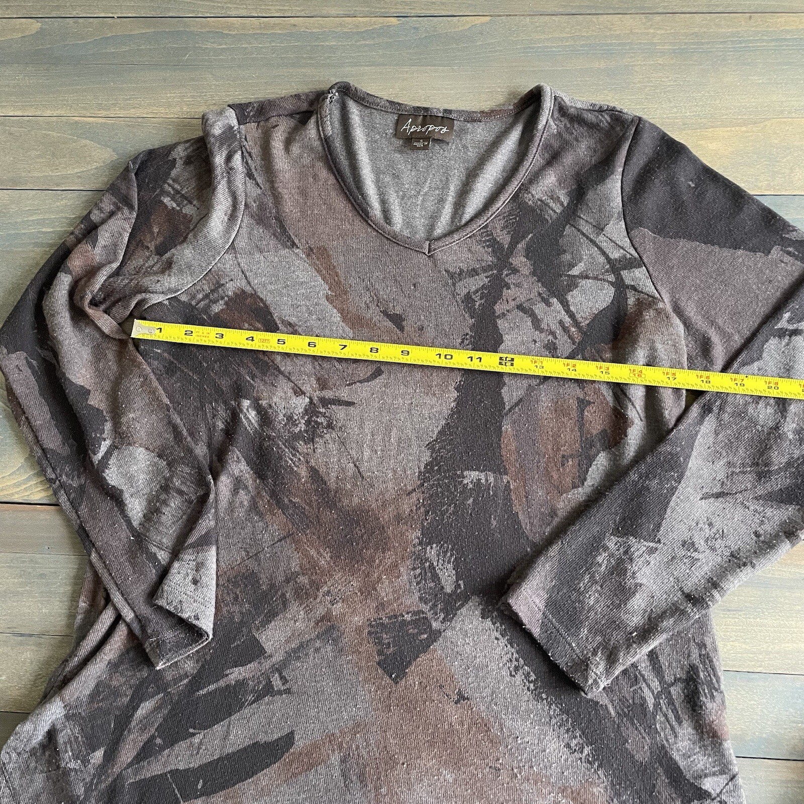 Apropos Top Multicolored Long Tunic Shirt Long Sl… - image 11