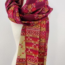 TIBET Baumwollmix-Schal in feinem Muster, Decke, Stola, Yoga, Schultertuch