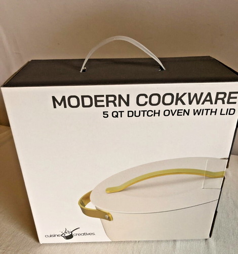 Modern Cookware Cuisine Creatives 5qt Dutch Oven With Lid NEW - Afbeelding 1 van 9