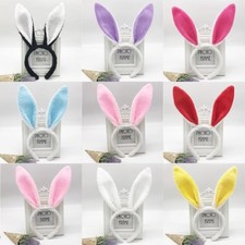 BUNNY EARS HEADBAND 7 COLOURS PINK YELLOW BLUE WHITE KIDS EASTER PARTY EGG HUNT