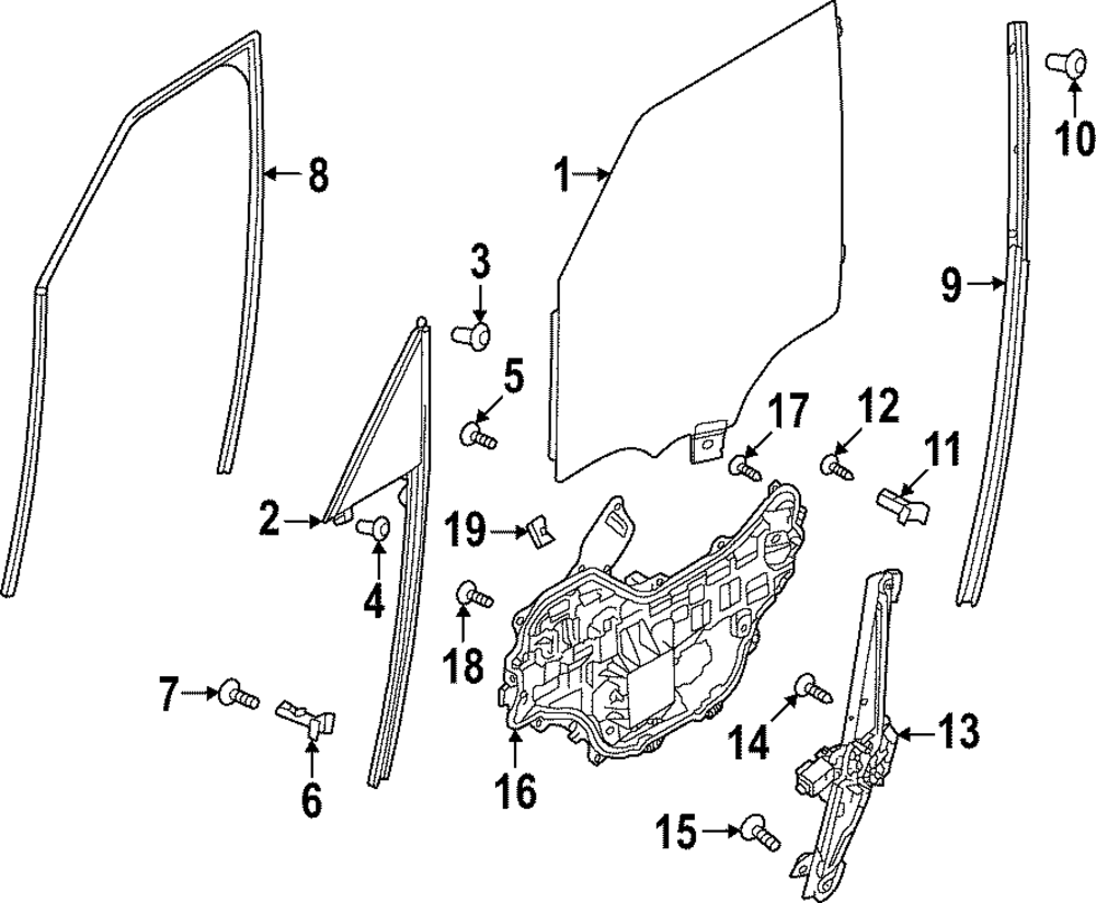 Soporte de vidrio inferior para Range Rover RR Sport 2022-2023 (N/P LR155004)