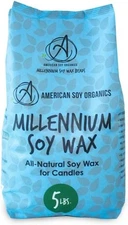 5 lb Bag of Millennium Wax Natural Soy for 5 Pound (Pack 1), White 