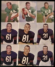 1964 Kahn's Football Uncut Sheet George Atkins Ringo Snead *AL5