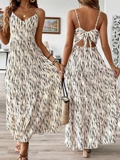 Bohemian Style Spaghetti Strap Maxi Dress
