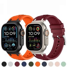 Liquid Silicone Sport Band for Apple Watch 11 10 9 8 7 6 Ultra 3 2 44/45/46/49mm