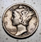 1928-D . . Mercury Dime . VG . Silver . Very Good *FREE SHPG*