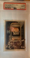 2019 Impeccable Tom Brady NFL Shield 1 oz Silver Bar #20 PSA 8 Pop 1  No Higher