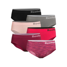 Reebok Women's Underwear Seamless Hipster Panties, 6-Pack, Sizes XS-3XL