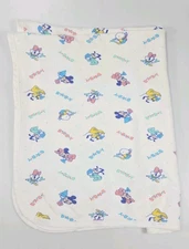 Disney Babies Vintage Cotton Receiving Blanket Mickey Minnie Baby Pluto USA 
