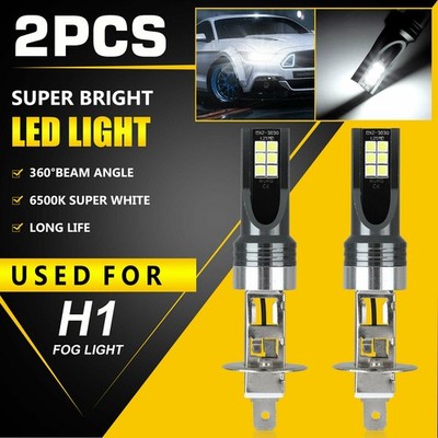 2pcs H1 LED Headlight Bulbs Conversion Kit High Low Beam Lamp 6500K 14000LM