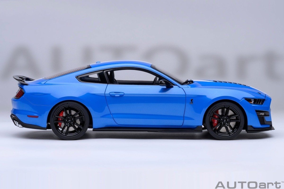 ミニカー Autoart ford Mustang GT AUTOart FORD MUSTANG SHELBY GT-500 1/18 MODEL CAR GRABBER BLUE
