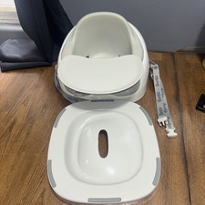 Bumbo Baby/Toddler Adjustable Height 3-in-1 Non-Slip Multi Seat Grey  White