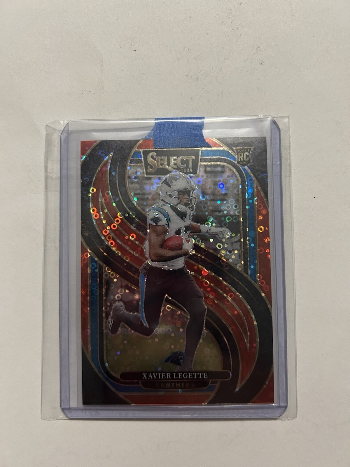 2024 Panini Select Premier Level Xavier Legette #101 Red Disco Prizm /49 (RC)