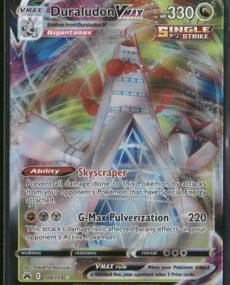 Duraludon VMAX Ultra Rare Crown Zenith 104/159 NM
