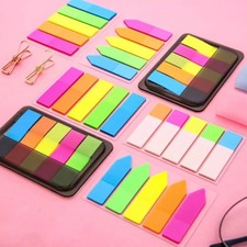 Transparent Sticky Notes Clear Self Adhesive Memo Pad Page Markers School Office