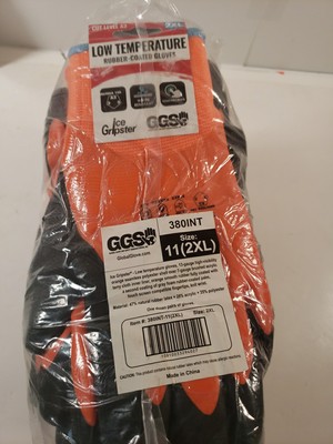 Global Glove Ice Gripster, Model # 380INT-11(2XL), HV Insulated Dbl Rubber Coat,