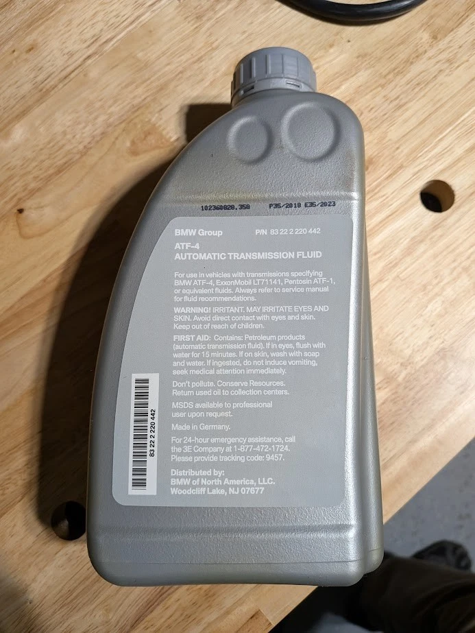BMW 1 Liter Automatic Transmission Fluid (ATF-4) Genuine 83222220442