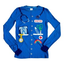 Mini Boden Doctor Trompe L'Oeil Pajama Top Blue 14Y