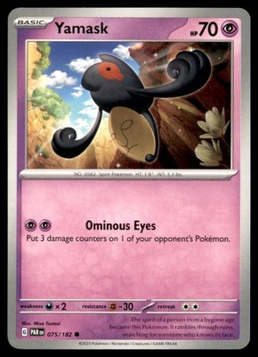 Pokemon Yamask Paradox Rift 075/182 C NM