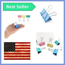 Tempered Steel Large Binder Clips 1.6-Inch, 24 Pack - Rust-Resistant  Sturdy
