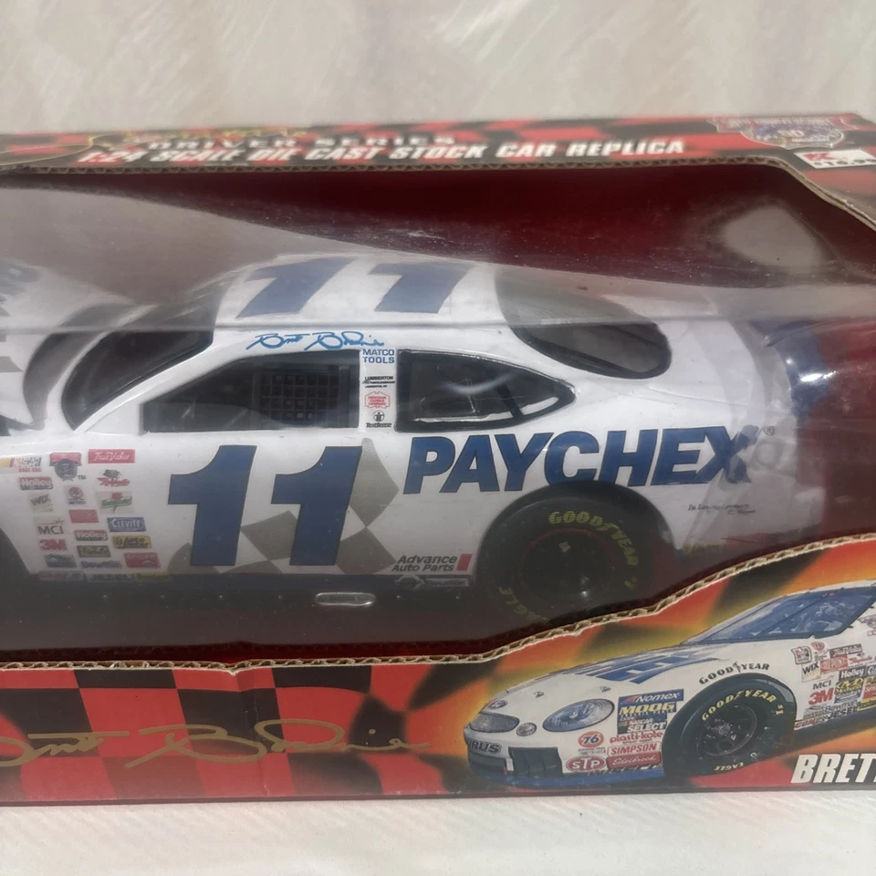 Brett Bodine #11 NASCAR PAYCHEX Driver Signature Series escala 1:24 DieCast con caja Foto 4 de 4